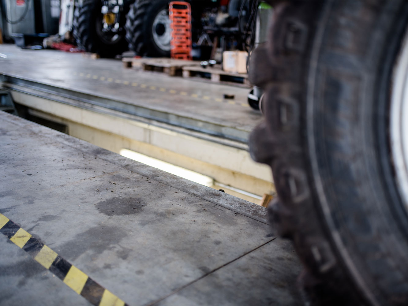 Montagegrube für Landmaschinen